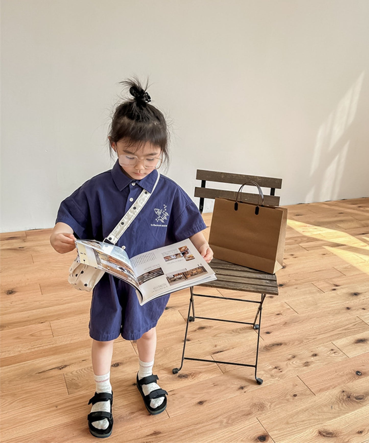 【aimoha-KIDS-】韓国子供服 宇宙刺繍オールインワン