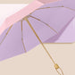【晴雨兼用】UVカット ミニ 木製持ち手 マカロンカラー折り畳み傘