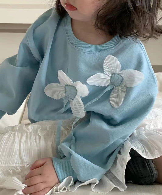 【aimoha-KIDS-】子供服　立体花飾り付きスウェット