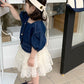 【aimoha-KIDS-】子供服　かわいい女の子デニムトップス